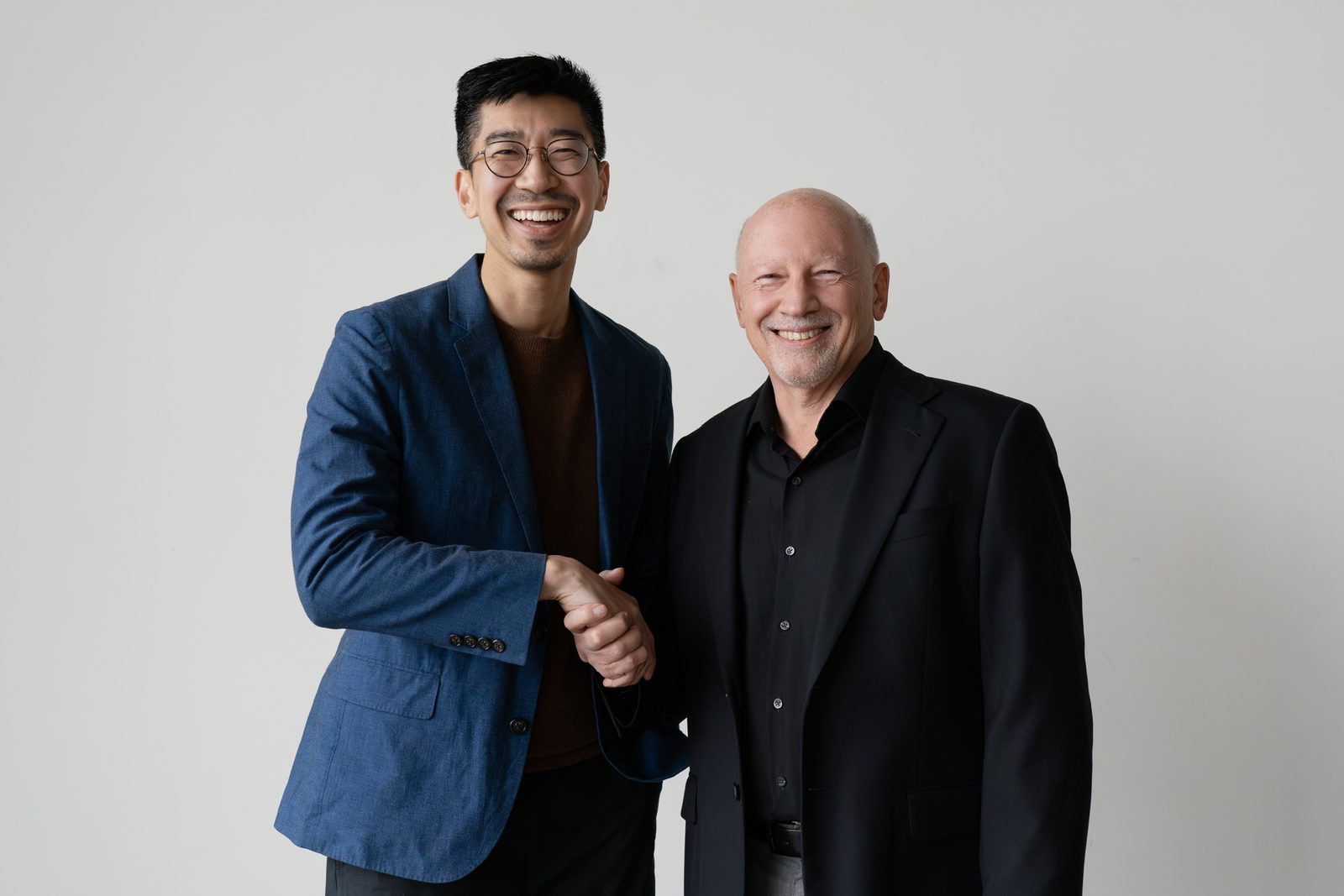 Dr. Karl Shao with the founding dentist of the practice